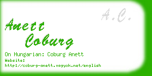 anett coburg business card